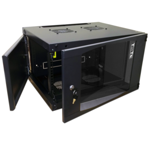 Шкаф настенный Next,  18U 550x450,  стеклянная дверь,  черный
