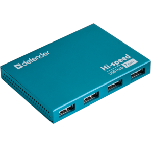 DEFENDER Разветвитель USB SEPTIMA SLIM 7порт. USB2.0 хаб  (с адап. 2A)