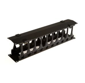 Hyperline CMF-2U-FPL106-MCOV-RAL9005 Кабельный организатор с крышкой,  глубина 106 мм,  19",  2U