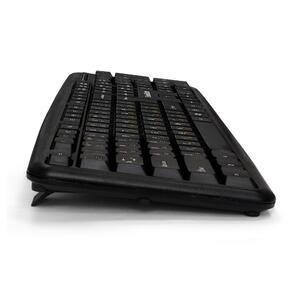 Exegate EX286204RUS Комплект ExeGate Professional Standard Combo MK120  (клавиатура влагозащищенная 104кл.+ мышь оптическая 1000dpi, 3 кнопки и колесо прокрутки; USB, длина кабелей 1, 5м, черный, ColorBox)