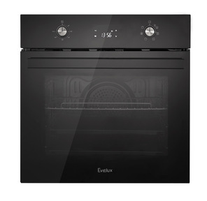 Электрический духовой шкаф,  60 см,  объем 65 л,  механическое + сенсорное управление,  LED дисплей,  таймер,  конвекция,  7 режимов,  гриль,  защита при перегреве,  защита от детей,  2 стекла в дверце,  цвет черный
