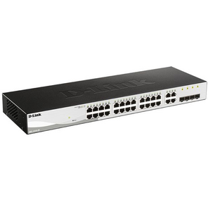 D-Link DGS-1210-28 / FL1A,  L2 Managed Switch with 24 10 / 100 / 1000Base-T ports and 4 100 / 1000Base-T / SFP combo-ports.8K Mac address,  802.3x Flow Control,  256 of 802.1Q VLAN,  VID range 1-4094,  802.1p Prior