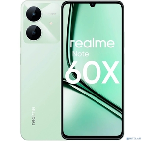 Смартфон Realme RMX3938 Note 60х 64Gb 3Gb зеленый моноблок 3G 4G 2Sim 6.74" 720x1600 Android 14 8Mpix 802.11 a / b / g / n / ac GPS GSM900 / 1800 GSM1900 TouchSc A-GPS microSD