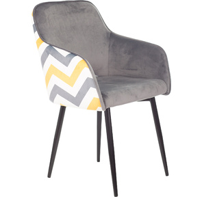 Кресло Бюрократ CH-380F серая жемчужина Italia 26 зигзаг на ножках металл