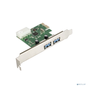 Exegate EX283718RUS Контроллер EXE-319 PCI-E 2.0,  2*USB3.0 ext,  разъем доп.питания  (OEM)