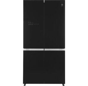 Холодильник Hitachi R-WB820VUC2 GBK 2-хкамерн. черный стекло