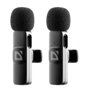 Defender Talky-138 wrls Петличный микрофон,  черный,  на прищепке,  2шт