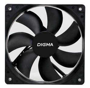 Вентилятор Digma DFAN-120-7 120x120x25mm 3-pin 4-pin  (Molex)23dB 73gr Ret