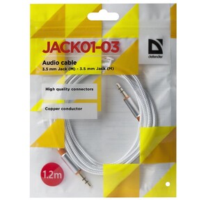 Кабель AUDIO 3.5MM 1.2M JACK M- JACK M 87513 DEFENDER