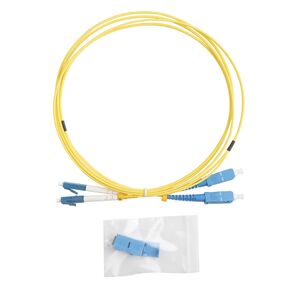 Hyperline FC-D2-9-LC / UR-SC / UR-H-2M-LSZH-YL  (FC-9-LC-SC-UPC-2M) Патч-корд волоконно-оптический  (шнур) SM 9 / 125  (OS2),  LC / UPC-SC / UPC,  duplex,  LSZH,  2 м