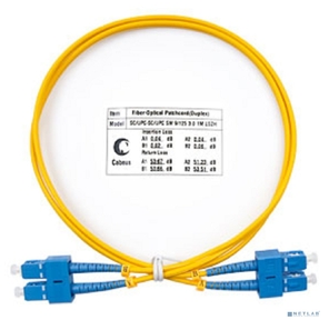 Cabeus FOP (d)-9-SC-SC-1m Шнур оптический duplex SC-SC 9 / 125 sm 1м LSZH