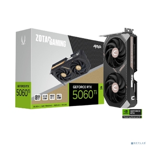 Видеокарта Zotac PCI-E 5.0 RTX 5060 Ti 8GB AMP NVIDIA GeForce RTX 5060TI 8Gb 128bit GDDR7 2632 / 28000 HDMIx1 DPx3 HDCP Ret