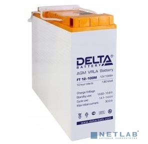 Delta FT 12-100 M  (12V / 100Ач) AGM,  фронттерминальные,  10 лет