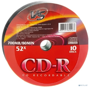 Диск CD-R VS 700 Mb,  52x,  Shrink  (10),   (10 / 480)