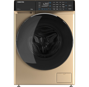 Стиральная машина Hiberg i-DDQ9-712 G класс: A+++ загр.фронтальная макс.:7кг золотистый инвертор