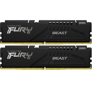 Память DDR5 2x32GB 5600MHz Kingston KF556C36BBEK2-64 Fury Beast Black RTL Gaming PC5-44800 CL36 DIMM 288-pin 1.25В single rank с радиатором Ret