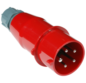 Вилка Lanmaster LAN-IEC-309-32A3P / M Вилка IEC 309 трехфазная,  папа,  32A,  380V,  разборная,  красная
