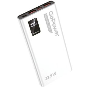 GoPower PB03-10 10000mAh 3.0A 22.5W 2USB / Type-C белый