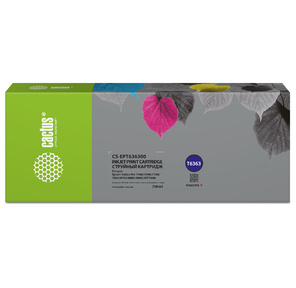 Картридж струйный Cactus CS-EPT636300 T6363 пурпурный  (700мл) для Epson Stylus PRO 7700 / 7890 / 7900 / 9700