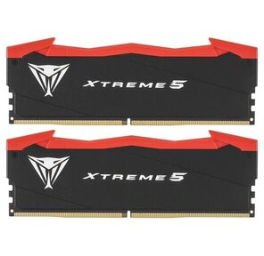 Memory Module PATRIOT Viper Xtreme 5 Gaming DDR5 Общий объём памяти 48GB Module capacity 24GB Количество 2 7600 МГц Множитель частоты шины 36 1.45 В черный PVX548G82C38K