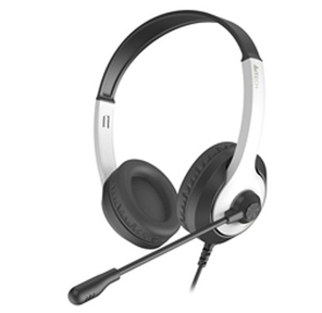 Наушники с микрофоном A4Tech Fstyler FH100U белый / черный 2м накладные USB оголовье  (FH100U  (PANDA))