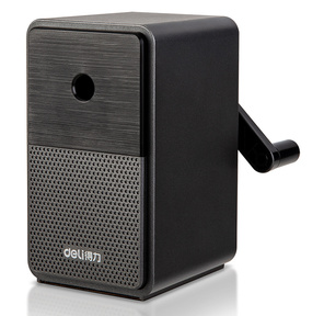Точилка для карандашей механическая Deli 71160Black 1 отверстие пластик черный