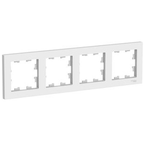 Schneider-electric ATN000104 ATLASDESIGN 4-постовая РАМКА,  универсальная,  БЕЛЫЙ
