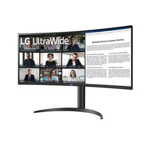 МОНИТОР 34" LG 34WR55QK-B Black  (VA,  изогнутый,  3440x1440,  100Hz,  5 ms,  178° / 178°,  300 cd / m,  3000:1,  +2хHDMI 2.0,  +DisplayPort 1.4,  +2xUSB 3.0,  +USB Type-C  (65W),  +регулировка по высоте)