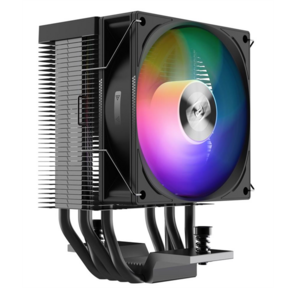 PCCooler R400 ARGB BK S115X / 1200 / 1700 / AM4 / AM5  (TDP 180W,  90mm ARGB Fan,  4 тепловые трубки 6мм,  650-2200RPM,  28, 3dBa)
