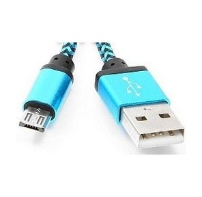 Gembird Кабель USB 2.0 Cablexpert CC-mUSB2bl1m,  AM / microBM 5P,  1м,  нейлоновая оплетка,  алюминиевые разъемы,  синий,  пакет