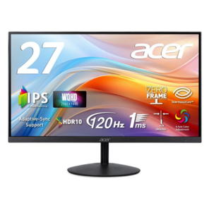 Монитор Acer SA272UG0bmiipx 27'',  16:9,  IPS,  QHD,  1 / 4ms,  250cd,  120Hz,  HDMI,  DP,  SPK