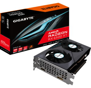 Видеокарта Gigabyte PCI-E GV-R65XTEAGLE-4GD AMD Radeon RX 6500XT 4096Mb 64 GDDR6 2900 / 12000 HDMIx1 DPx1 HDCP Ret