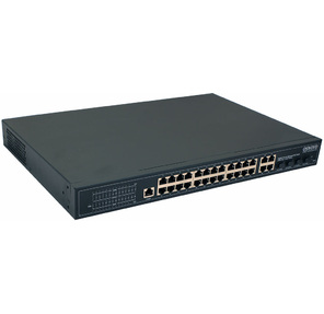 OSNOVO Управляемый L2 PoE коммутатор Gigabit Ethernet на 24 RJ45 PoE + 4 x GE Combo Uplink,  до 30W на порт,  суммарно до 400W