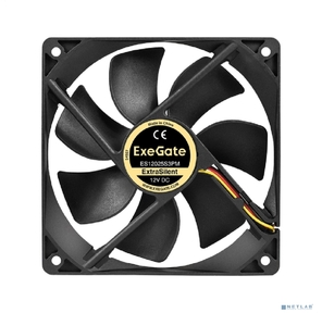 Вентилятор 12В DC ExeGate ExtraSilent ES12025S3PM  (120x120x25 мм,  Sleeve bearing  (подшипник скольжения),  3pin+Molex,  1350RPM,  23dBA)