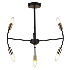Светильник Hiper Люстра HIPER H122-6 6E1440Вт BLACK / GOLD