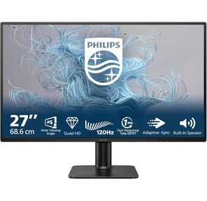 PHILIPS 27E2N2500 / 00 27" IPS,  2560x1440,  120Hz,  1 ms,  178° / 178°,  300 cd / m,  1500:1,  +HDMI 2.0,  +DisplayPort 1.4  (AC ext) Black
