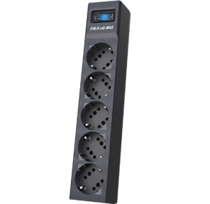 Surge protector Pilot sG-Max 5 outlets  (GP),  15А / 3.3 kVt,  automatic circuit-breaker,  1.8 m,  gfaphite