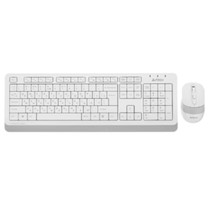 A4 Fstyler FG1010Клавиатура + мышь USB беспроводная,  клав:белый / серый мышь:белый / серый