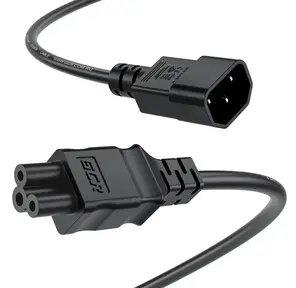 GCR Кабель питания PROF 3.0m,  С14 - С5,  черный,  3*1, 5mm,  GCR-55969