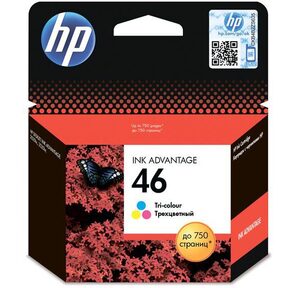 HP CZ638AE 46 Tri-Colour Ink Advantage Ink Cartridge  (Deskjet 2020hc / 2520hc)