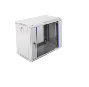 Шкаф телекоммуникационный настенный разборный 9U  (600x350) дверь стекло