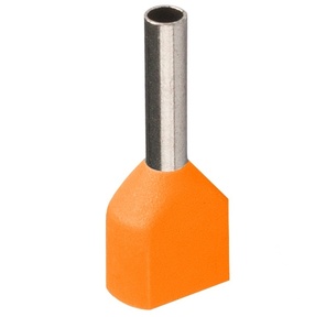 Iek UTE10-D1-8-100 Наконечник-гильза НГИ2 0, 5-8 с изолированным фланцем  (оранжевый)  (100 шт)