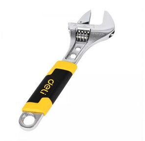 Разводной ключ Deli DL30106 150мм,  обрезиненная ручка,  диапазон захвата 0-22мм