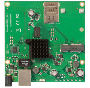 MikroTik RBM11G Плата,  2x 880 МГц,  1G Ethernet,  miniPCIe,  SIM,  PoE,  Jack