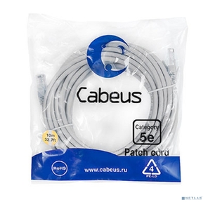 Cabeus PC-UTP-RJ45-Cat.5e-15m-LSZH Патч-корд U / UTP,  категория 5е,  2xRJ45 / 8p8c,  неэкранированный,  серый,  LSZH,  15м