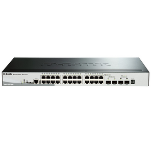 Коммутатор D-Link Gigabit Stackable SmartPro Switch with 24 10 / 100 / 1000Base-T PoE ports,  2 Gigabit SFP,  2 10G SFP+  ports