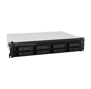 Synology RS1221+ Rack 2U,  QC2.2GHzCPU / 4GbDDR4 (upto32) / RAID0, 1, 5, 6, 10 / upto 8 hot plug HDDs SATA (3, 5'or2, 5') (upto 12 with RX418) / 2xUSB3.2 / 1eSATA / iSCSI / 4xGbE (+1Expslot) / 2xIPcam (upto 40) / norail repl RS1219+