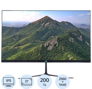 Монитор БЕШТАУ М2701 / 2KP  (PN: LCDX )  (27"  /  2560х1440  /  144 / 165 /  200Hz  /  IPS  /  LED  /  VGA  /  HDMI  /  DP  /  DVI  /  178 / 178  /  300cd  /  Динамики  /  VESA 75*75 / 100*100  /  Регулировка наклона  /  Чёрный  /  МИНПРОМТОРГ  (МПТ)) 1 год