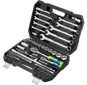 Набор инструментов,  1 / 2",  1 / 4",  пластиковый кейс,  82 предмета /  /  Сибртех