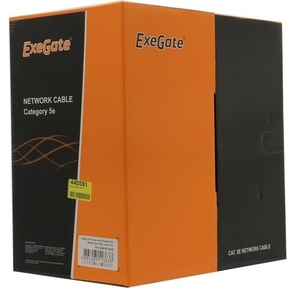 Exegate EX281817RUS Кабель Exegate  UTP4-C5e-CCA-S25-IN-PVC-GY-305 UTP 4 пары кат.5e CCA,  25AWG,  бухта 305м,  серый,  PVC